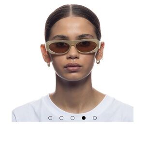 Le Specs Long Nights Beige Sunglasses